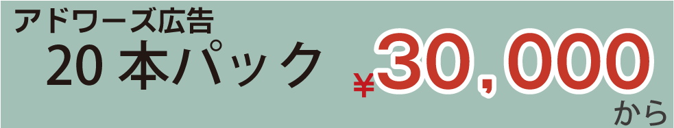 アドワーズ広告制作20本パック¥30,000