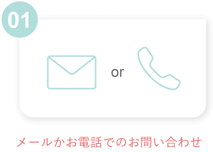 メールかお電話でのお問い合わせ